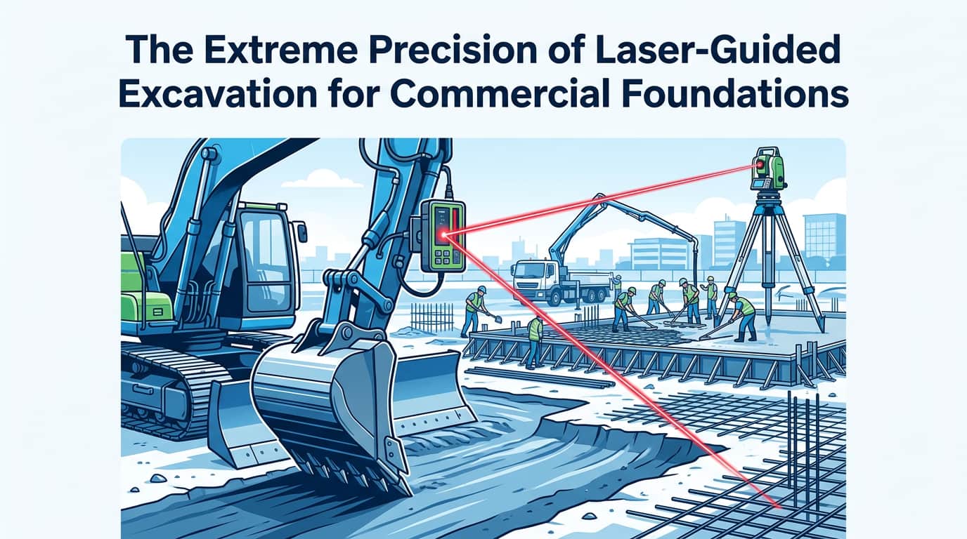 Laser-Guided Commercial Excavation in Ormond Beach